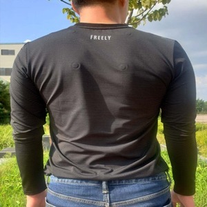 에코프릴리 항균 박카스 티셔츠 남자 긴팔 남성 피로회복 등 어깨통증 스트라이프 티셔츠 - 에코프릴리 - 항균 기능성 상품 전문몰
